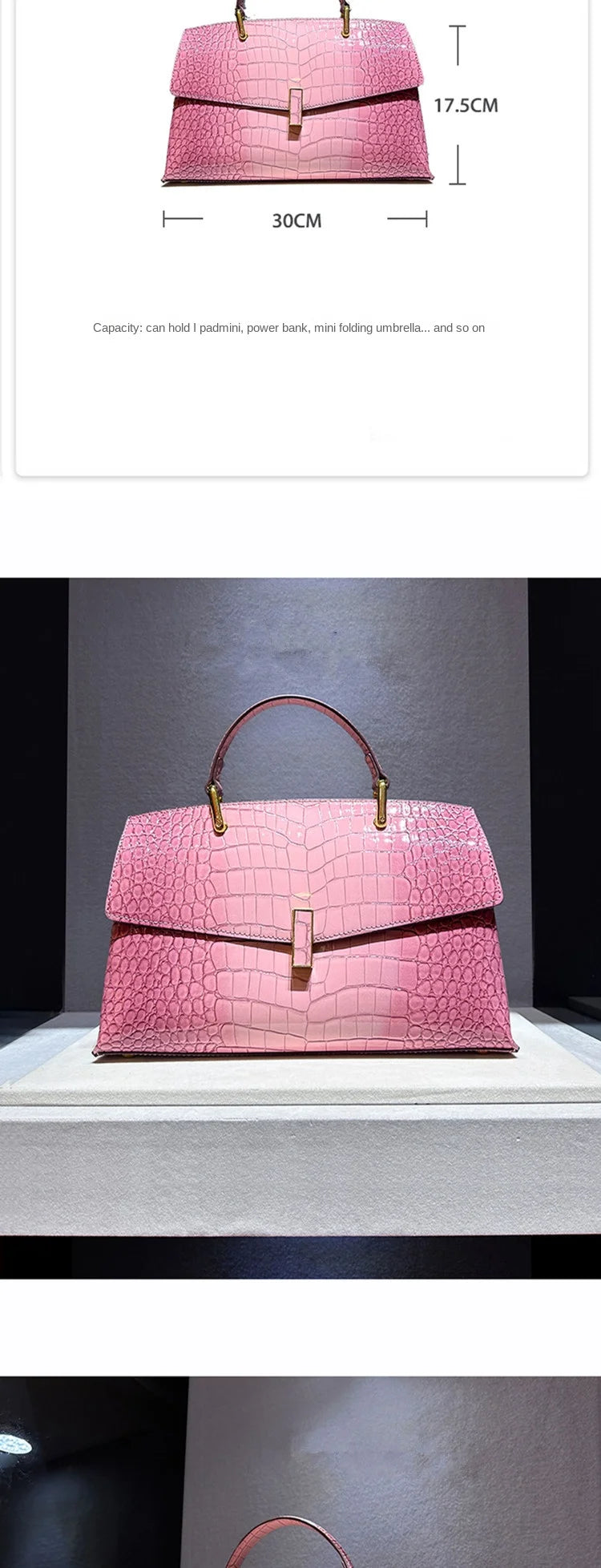Crocodile Pattern Leather Women's Handbags Luxury
