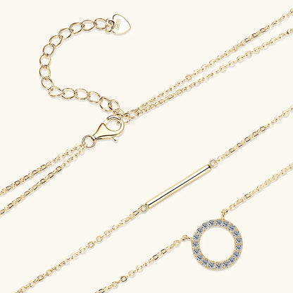 Infinity Glow Moissanite Loop Pendant Necklace