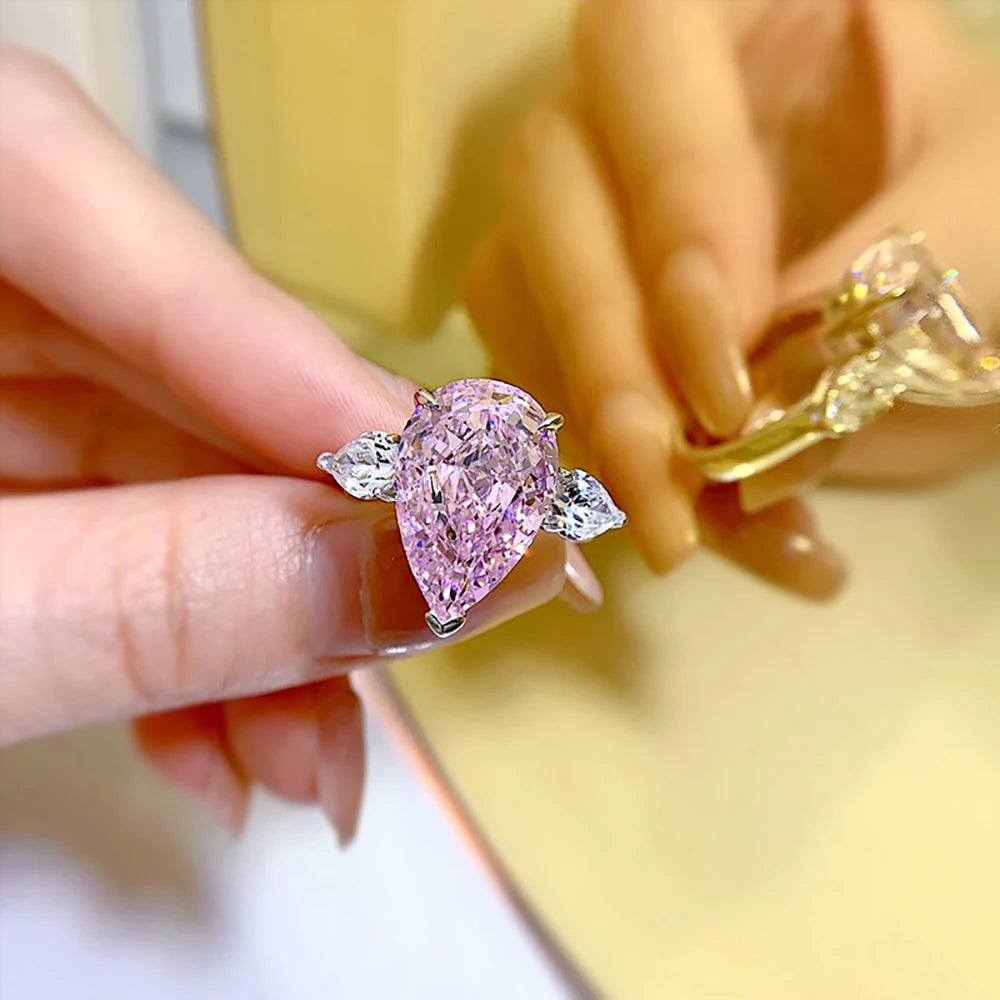 Elegant Moissanite Round-Cut Ring – Sterling Silver Band, Timeless Women’s Jewelry