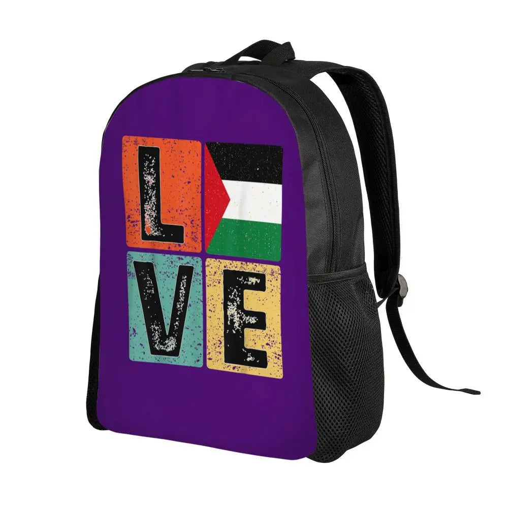 Custom Palestinians Keffiyeh Pattern Backpacks for Women Men Water Resistant