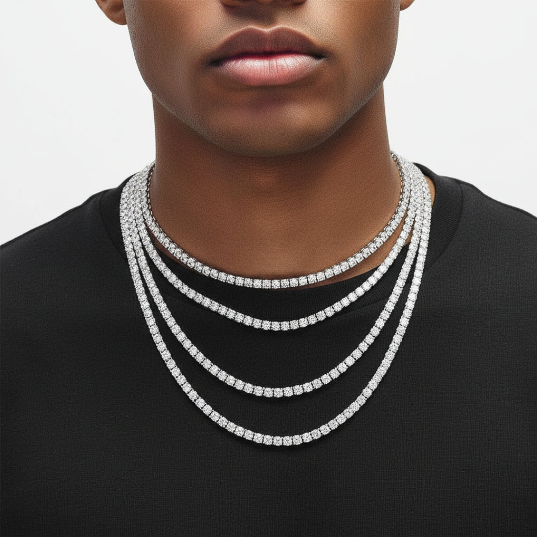 Diamond Frost Moissanite Tennis Necklace