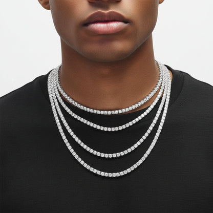 Diamond Frost Moissanite Tennis Necklace