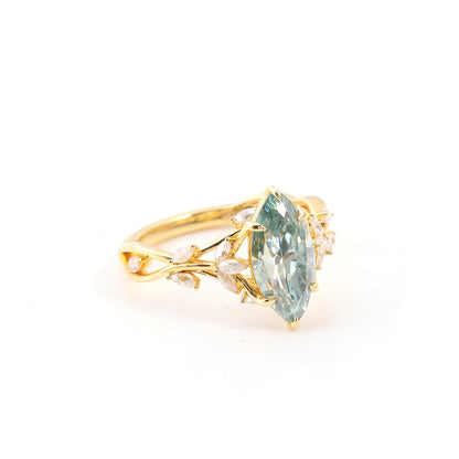 Emerald Waves Marquise Promise Ring