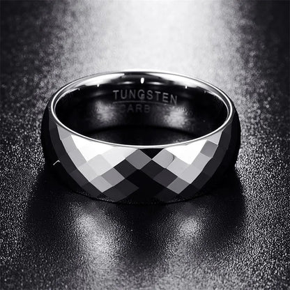FacetLine Men’s Tungsten Ring