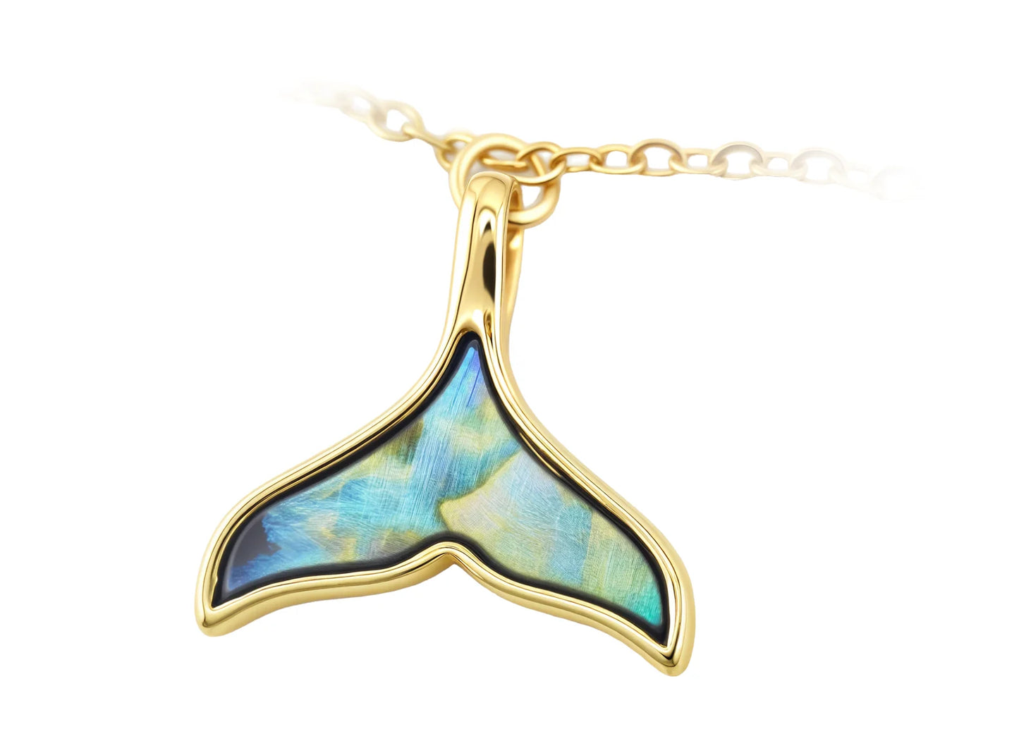 18K Gold Plated Dolphin Tail Necklace