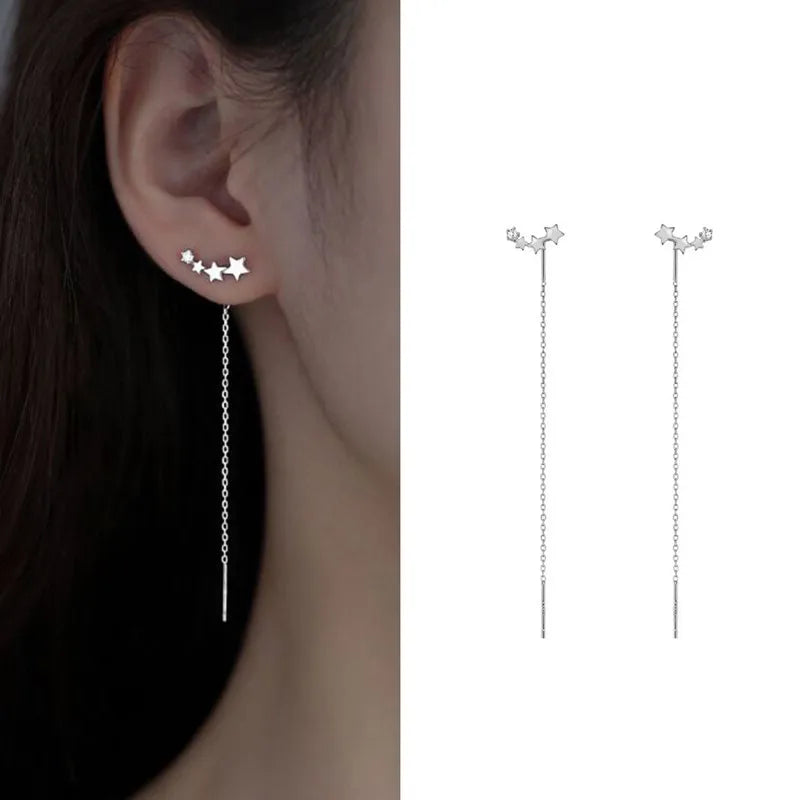 Fashion Long Tassel Ear Line Earrings