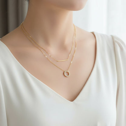 Infinity Glow Moissanite Loop Pendant Necklace