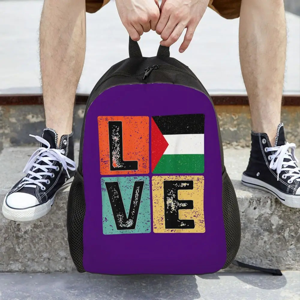 Custom Palestinians Keffiyeh Pattern Backpacks for Women Men Water Resistant