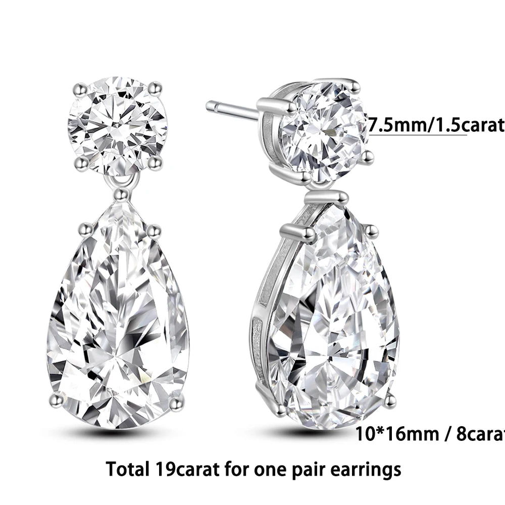 Celesti 19-Carat Moissanite Waterdrop Earrings