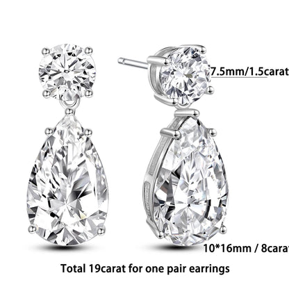 Celesti 19-Carat Moissanite Waterdrop Earrings
