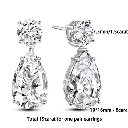 Celesti 19-Carat Moissanite Waterdrop Earrings