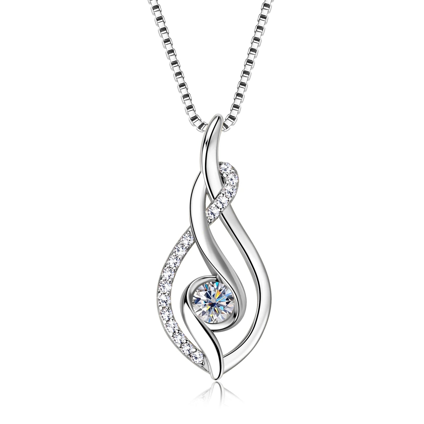 Twist of Fire Full Moissanite Necklace