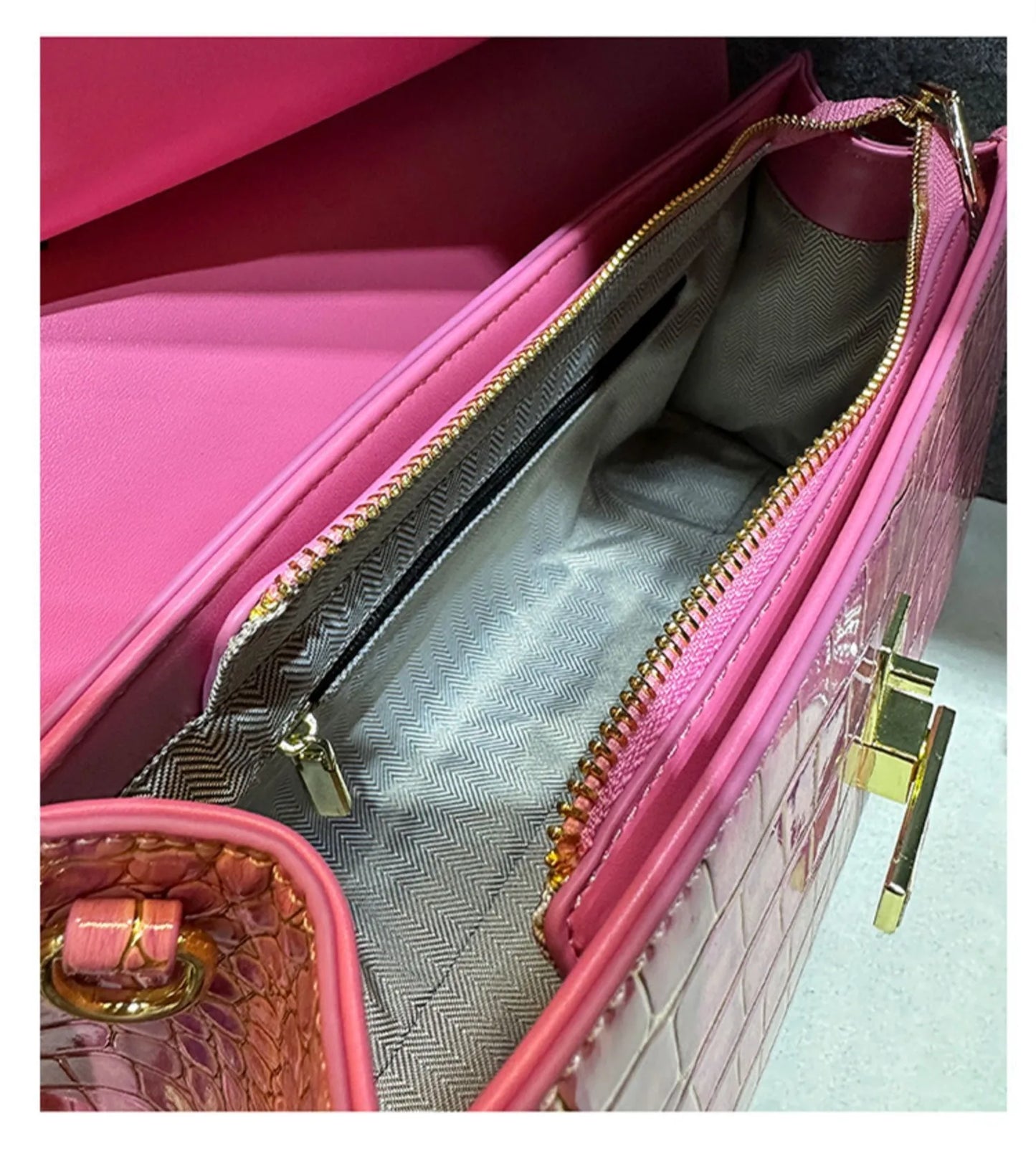 Crocodile Pattern Leather Women's Handbags Luxury