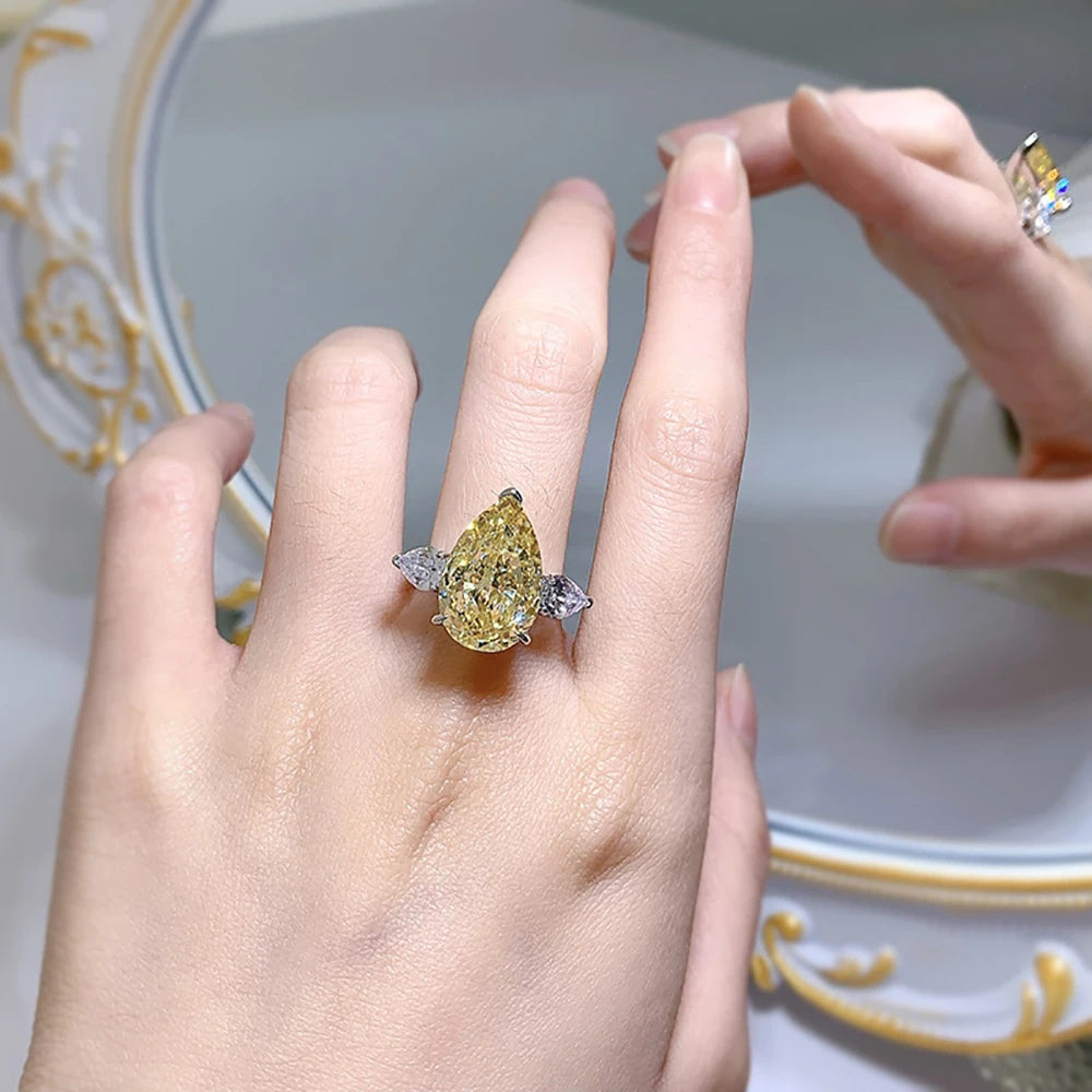 Elegant Moissanite Round-Cut Ring – Sterling Silver Band, Timeless Women’s Jewelry