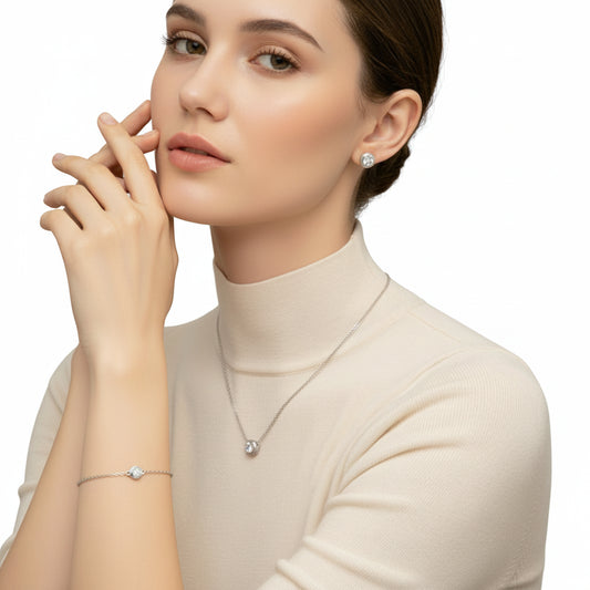 Twinkle Elegance Moissanite Jewelry Set