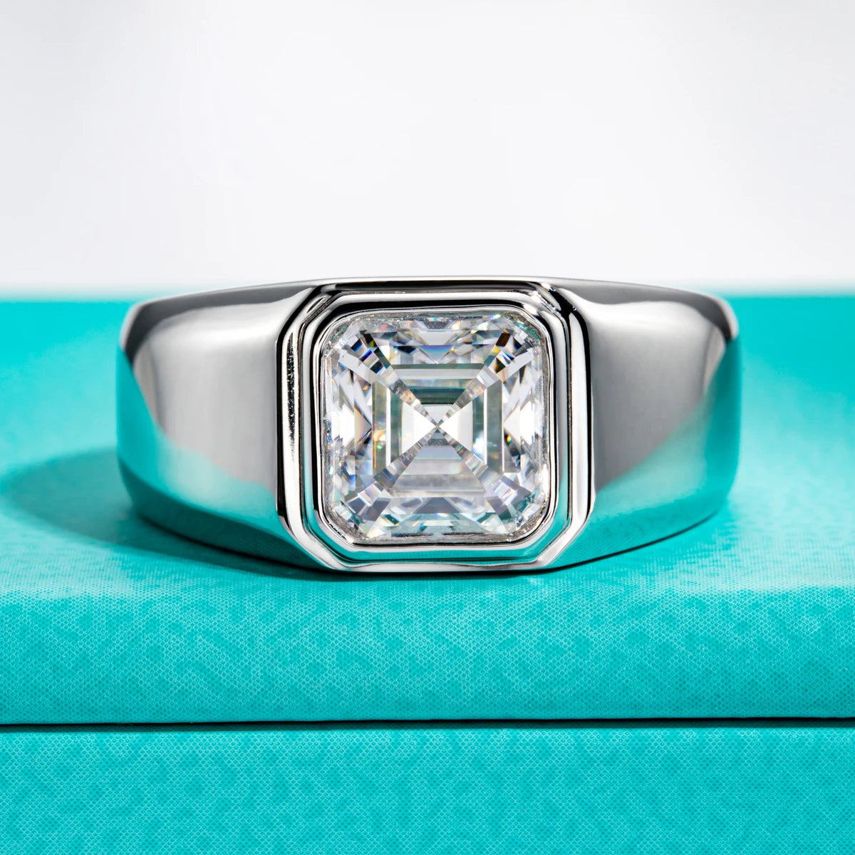 Royal Asscher Cut Moissanite Ring