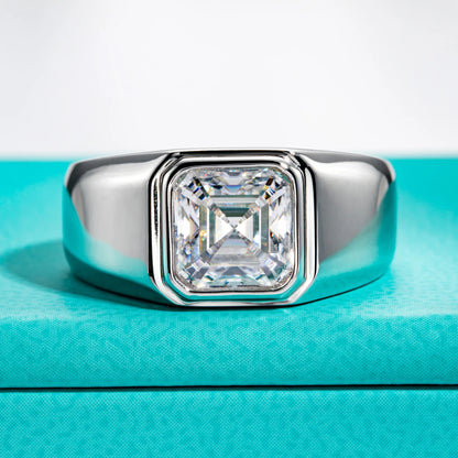 Royal Asscher Cut Moissanite Ring