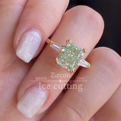 Elegant Moissanite Solitaire Ring – Premium Sterling Silver Jewelry for Women