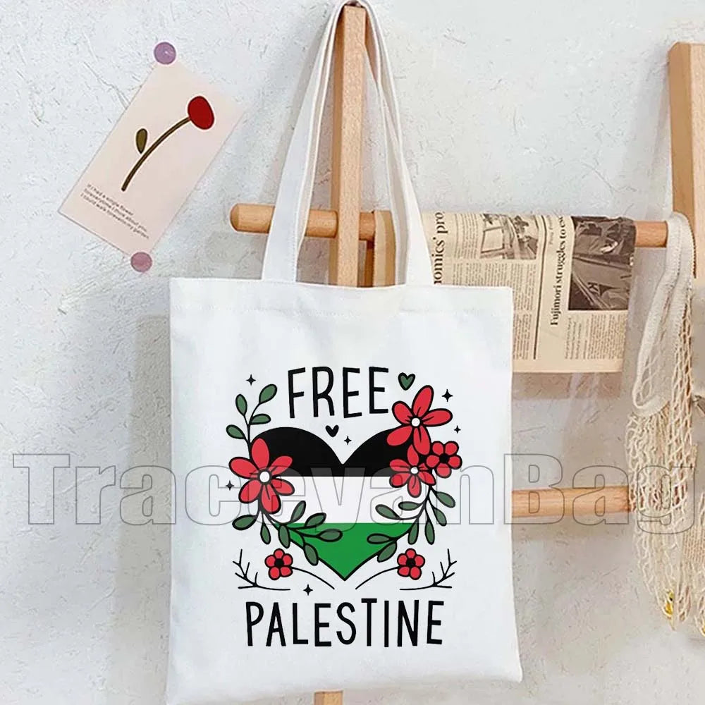 Heart Peace Floral Arabic Calligraphy Palestina Keffiyeh