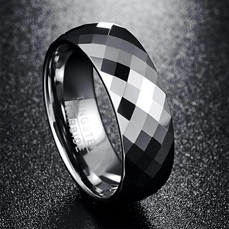 FacetLine Men’s Tungsten Ring