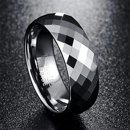 FacetLine Men’s Tungsten Ring