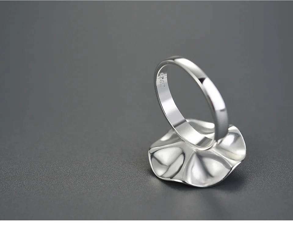 Lotus Fun Real 925 Sterling Silver Natural Pearl Original Handmade Designer Fine Jewelry Fashion Leaf Rings for Women Gift 2022