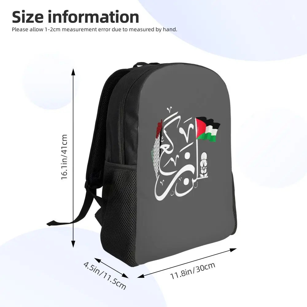 Custom Palestinians Keffiyeh Pattern Backpacks for Women Men Water Resistant