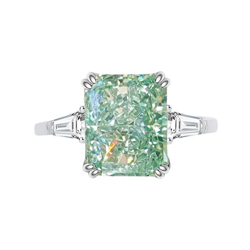 Elegant Moissanite Solitaire Ring – Premium Sterling Silver Jewelry for Women