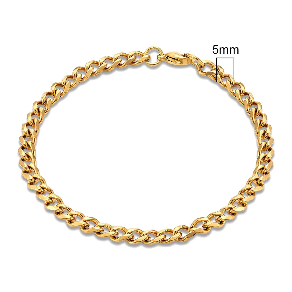 Men’s Rock Curb Chain Bracelet