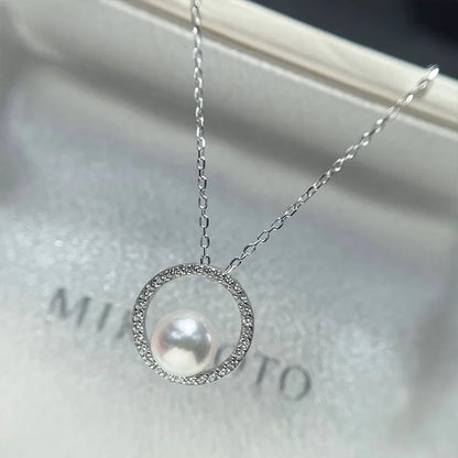 Luminous Pearl Serenity 7-8mm Natural Seawater Pearl Necklace