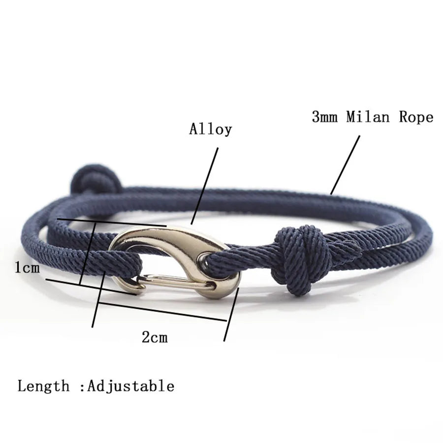 New Simple Style Double Layered Marine String Bracelet