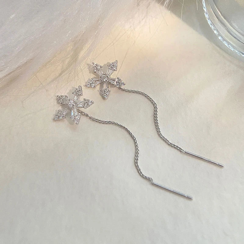 Fashion Long Tassel Ear Line Earrings