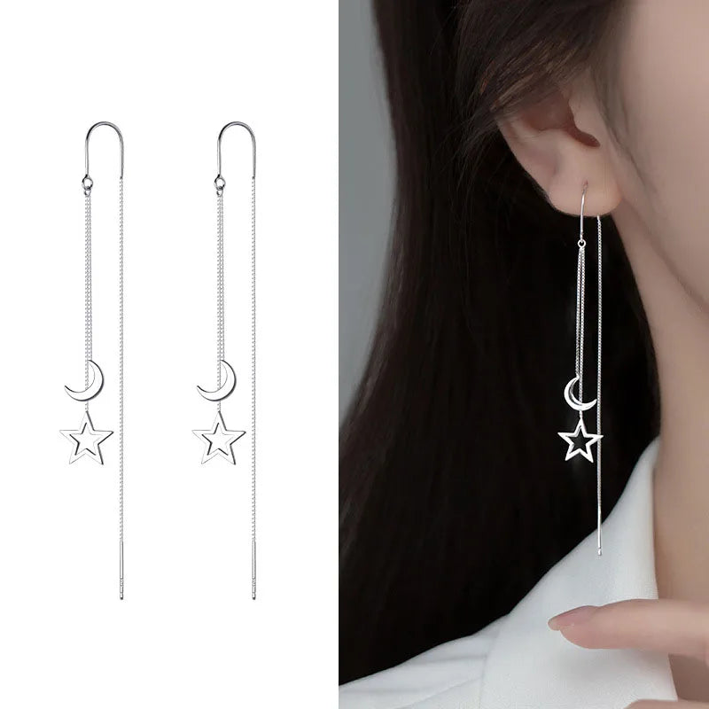 Fashion Long Tassel Ear Line Earrings