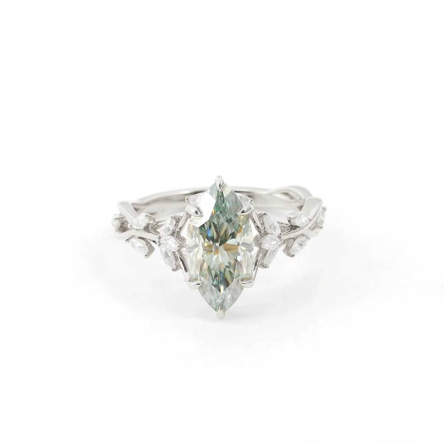 Emerald Waves Marquise Promise Ring
