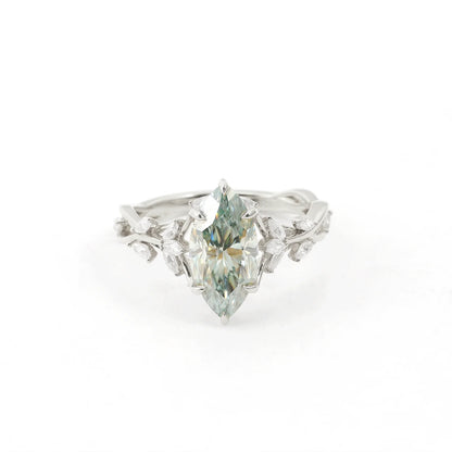 Emerald Waves Marquise Promise Ring