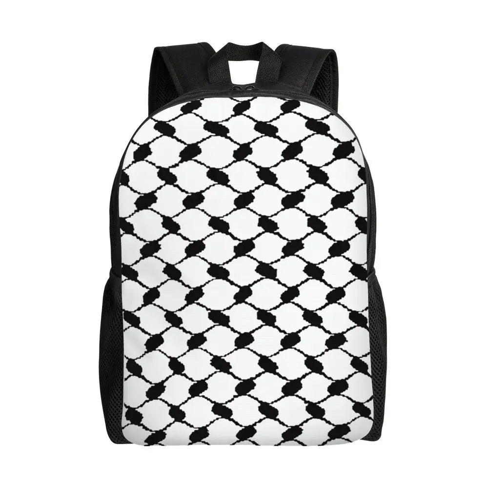 Custom Palestinians Keffiyeh Pattern Backpacks for Women Men Water Resistant