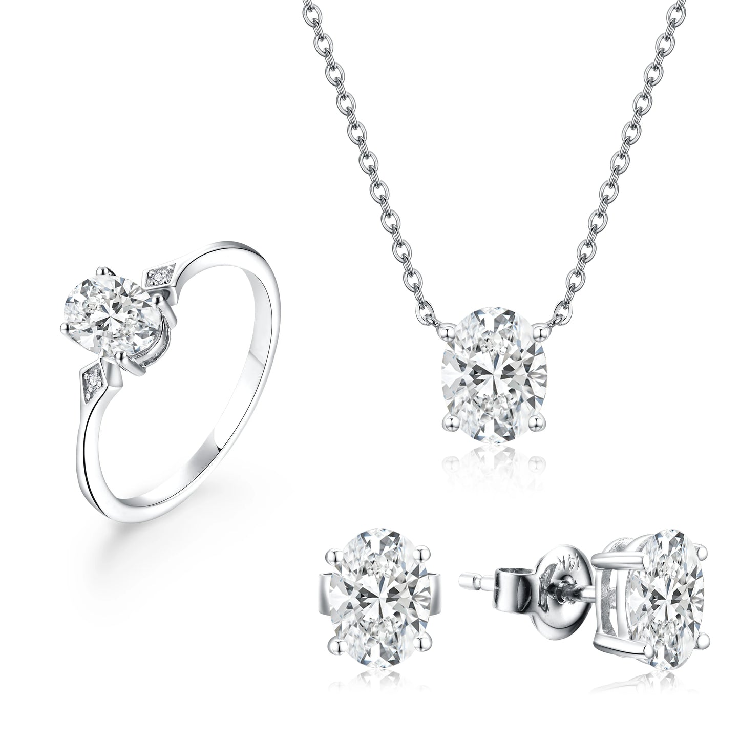 MINTYBOX Luxe Moissanite Engagement Jewelry Set