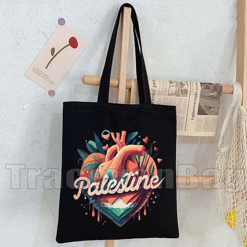 Heart Peace Floral Arabic Calligraphy Palestina Keffiyeh
