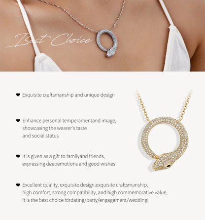 Serpent Luxe Moissanite Necklace