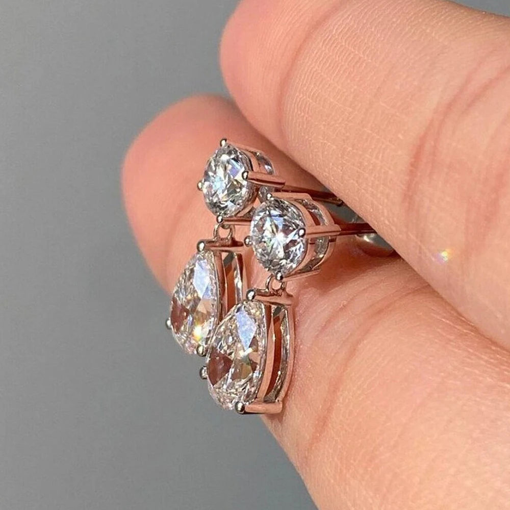 Celesti 19-Carat Moissanite Waterdrop Earrings