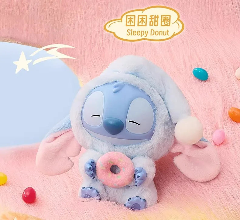 New Miniso Disney Stitch Eat, Sleep Series Vinyl Blind Box Pendant Cute Doll Mystery Box Toy Plush Doll