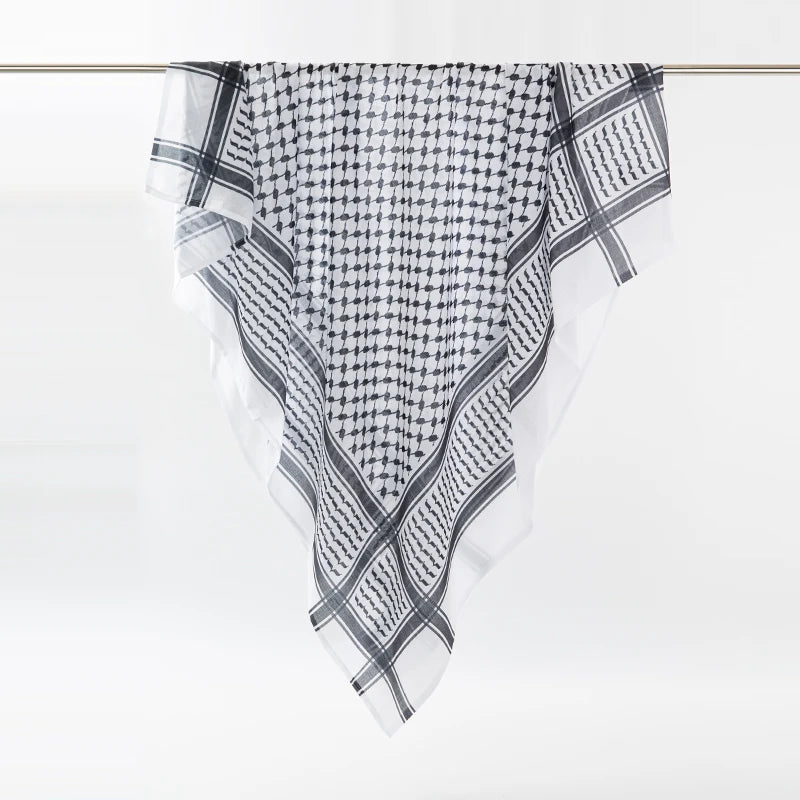 Classic Palestine Black White Keffiyeh