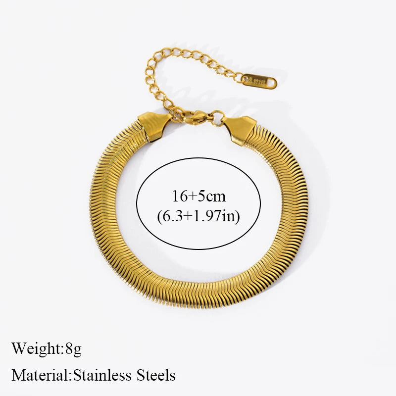 Trendy 18K Gold Plated Steel Bangle