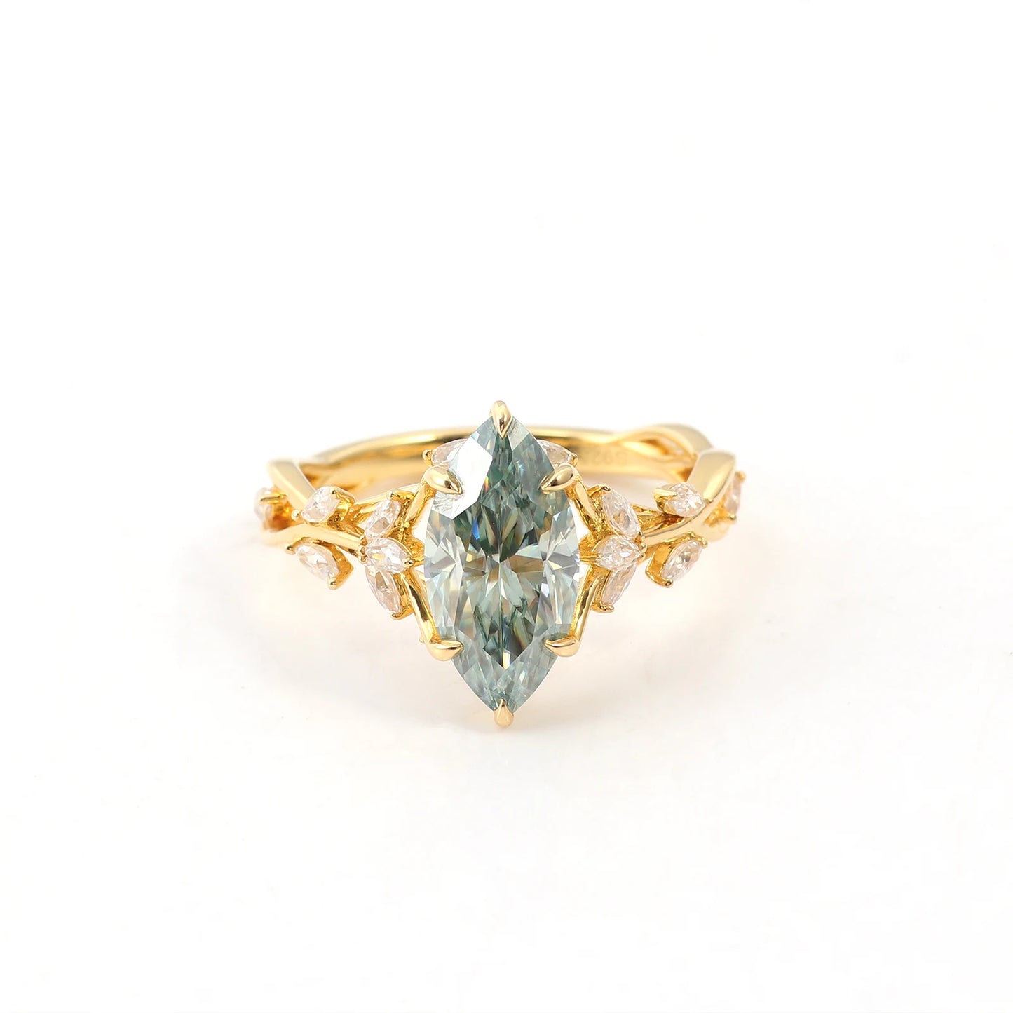 Emerald Waves Marquise Promise Ring