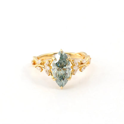 Emerald Waves Marquise Promise Ring