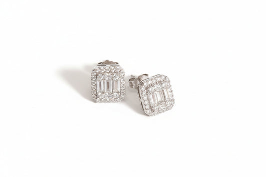 DiamondEdge™ Rectangular Moissanite Earrings