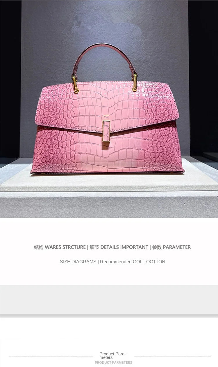 Crocodile Pattern Leather Women's Handbags Luxury