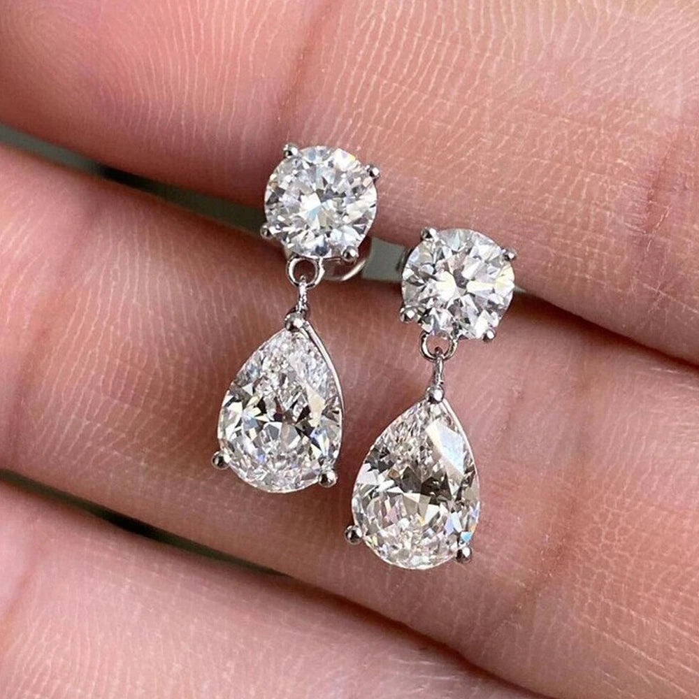 Celesti 19-Carat Moissanite Waterdrop Earrings