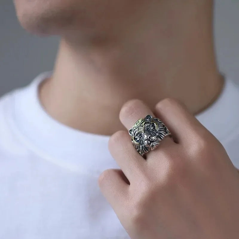 Silver Tiger Crown 925 Silver