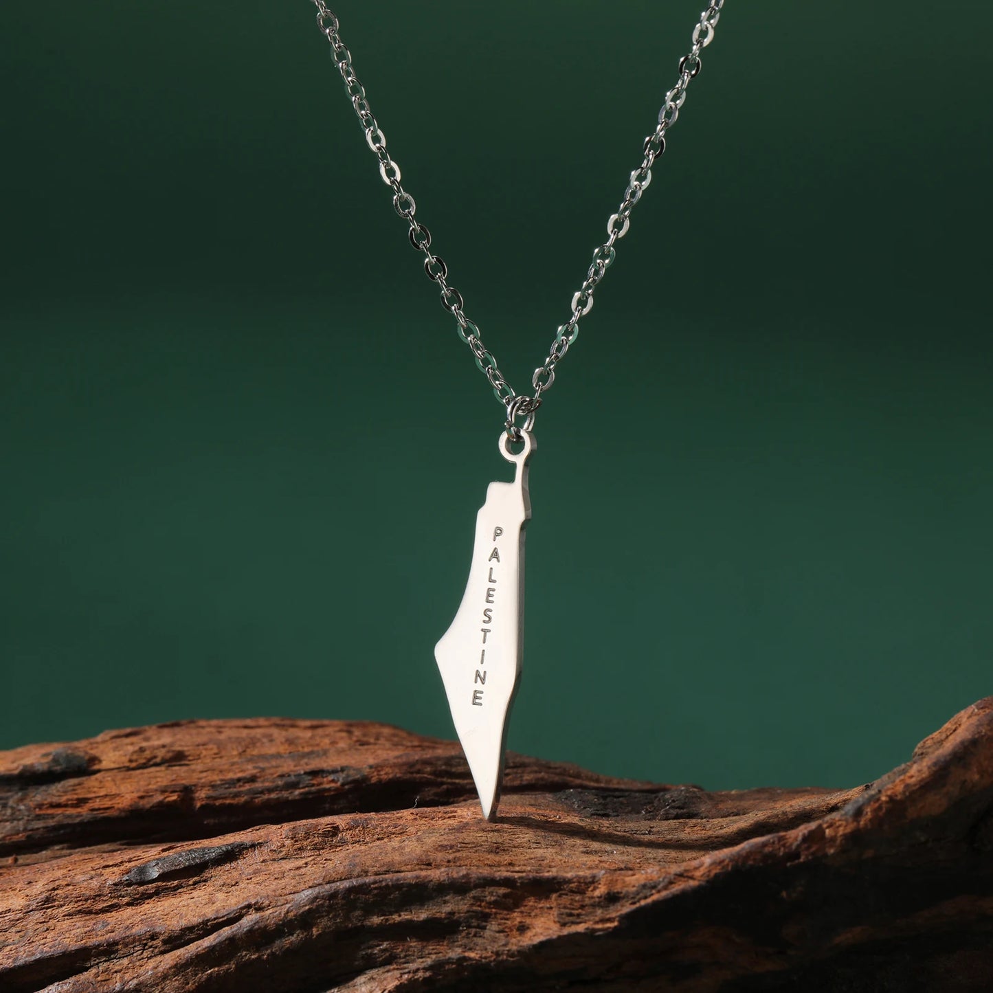 Palestine Map Pendant Necklaces Stainless Steel Women's Necklace
